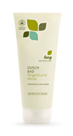 Das erfrischende Duschbad Ringelblume Minze von Lenz Naturpflege belebt und pflegt deine Haut.
