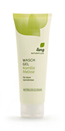 Das Waschgel Kamille Melisse von Lenz Naturpflege eignet sich für jede Haut. Es reinigt, beruhigt und klärt die Haut sanft.