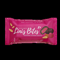 Lini’s Bites Raspberry Almond Caramel Pralinis sind zwei beerig-schokoladige Geschmacksexplosionen - köstlich als kleine Auszeit zwischendurch, Mitternachtssnack oder beim Wandern.