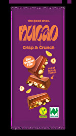 Die mit dem extra-Crunch unter den nucao Schokoladen. Genau damit bekommt der Crisp & Crunch Block von nucao jede*n rum.