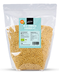 Das BIO Erbsen-Granulat von planeo im 1kg-Pack aus heimischen Anbau kommt in bester Bio-Qualität daher und kann Sojagranulat mehr als nur ersetzen.