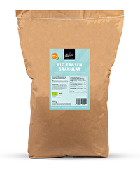Das BIO Erbsengranulat von planeo im 10kg-Gastropack ist ein Trockenprodukt auf Basis von Erbsen und Ackerbohnen.