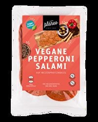 Für Liebhaber des etwas herzhafteren Brotbelages bietet die Vegane Salami Pepperoni von planeo etwas ganz Besonderes!