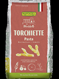 Die außergewöhnliche Form der Torchiette von Rapunzel eignet sich ganz ausgezeichnet dazu, möglichst viel Sauce aufzunehmen. Wenn Du also Nudelgerichte der saftigen Art bevorzugst - dies ist die Pasta Deiner Wahl!