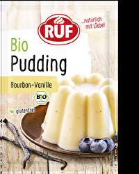 Der Bio Pudding Bourbon-Vanille von RUF bietet bestes Bourbon-Vanille-Aroma im Doppelpack! Gleich 2 Tüten zu je 40 Gramm Puddingpulver in Bio-Qualität sind enthalten. Das reicht für insgesamt einen Liter Milch.