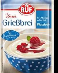 Der Grießbrei Klassisch von RUF gelingt im Handumdrehen und lässt nicht nur jedes Kinderherz höher schlagen.