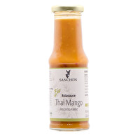 Die Thai Mango Sauce von Sanchon ist eine traditionell hergestellte fruchtig-pikante Würz- und Grillsauce, die sich hervorragend zu Frühlingsrollen, gebratenem Reis, Nudelgerichten sowie zu Tofu oder Gemüse eignet.