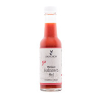 Die Habanero Hot Chilisauce von Sanchon besticht durch ihre fruchtige Schärfe, typisch für Habaneros.