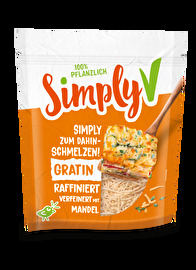Der neue Gerieben Gratin von Simply V soll die Lücke in den veganen Streualternativen schließen und wurde speziell für Gratin und Aufläufe entwicke
