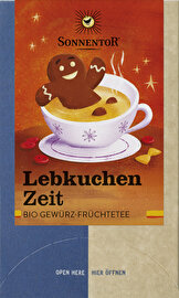 Mit dem Lebkuchen Zeit Gewürz-Früchtetee von Sonnentor wird dein Leben leicht und zimtig süß.