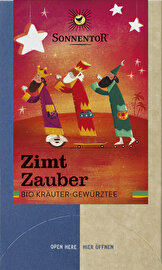 Der Zimt Zauber Kräuter-Gewürztee von Sonnentor schmeckt zimtig-süß - wie Zimtsterne eben.