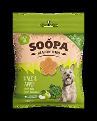 Die Healthy Bites Kale and Apple von Soopa sind kleine Leckerlies für Deinen Hund, der sie garantiert lieben wird! Jetzt günstig im veganen Onlineshop bei kokku bestellen!