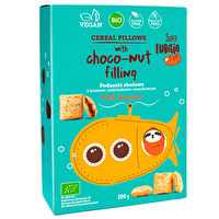 Die Getreidekissen mit Schoko-Haselnuss Füllung von Super Fudgio verschaffen dir garantiert einen wunderbaren Start in den Tag.