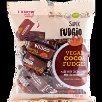 Toffee °Cocoa Flavour° von Super Fudgio sind eine Tüte bester Kakao-Toffees, die extraweich fast sofort im Mund zerschmelzen. Jetzt günstig bei kokku im veganen Onlineshop bestellen!