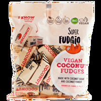 Die Toffee °Coconut Flavour° von Super Fudgio - unglaublich intensiver Kokosgeschmack in butterweichen Toffees. Dazu noch vegan, was will man mehr? Jetzt günstig bei kokku im Onlineshop bestellen!