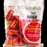 Die Toffee °Strawberry Flavour° von Super Fudgio mit dem Pulver gefriergetrockneter Erdbeeren sind eine besonders weiche Art, Toffee zu genießen - natürlich und vegan! Jetzt günstig bei kokku im veganen Onlineshop bestellen!