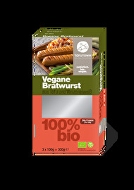 Die vegane Bratwurst von Tofutown passt sowohl wunderbar an warmen Sommertagen auf den Grill, als auch im Winter in die Pfanne.