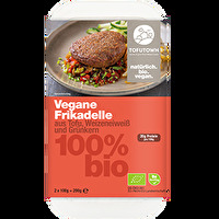 Die veganen Frikadellen von TOFUTOWN bestehen aus Tofu, Weizeneiweiß und Grünkern.