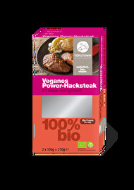 Die veganen Power-Hacksteaks von TOFUTOWN sind richtige Energielieferanten und versorgen dich mit einer ordentlichen Portion Eiweiß.