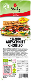 Der Chorizo Aufschnitt von Wheaty hebt sich von denen dir bislang bekannten Aufschnitten mit seiner unvergleichlichen Textur hervor.