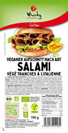 Der Aufschnitt nach Art Salami von Wheaty ist für alle, die es gern würzig-pikant auf dem Brot oder der Pizza mögen.
