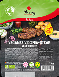 Dieses vergleichend echte Virginia Steak von Wheaty überzeugt mit seiner Optik und Konsistenz auf ganzer Linie.