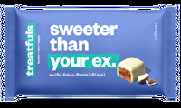 Mit dem °sweeter than your ex° Mandel-Kokosnuss-Riegel von treatfuls werden Urlaubsgefühle wach.