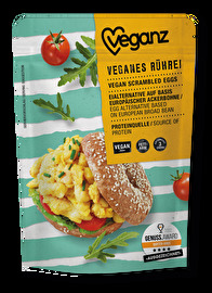 Mit dem veganen Rührei von Veganz kannst du dir easy und in kurzer Zeit wohlschmeckendes pflanzliches Rührei herstellen.