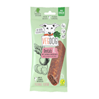 Jetzt endlich auch für größere Hund: Die beliebten Dentals XL von Vegdog. Durch die eingelagerte Cellulose werden die Zähne beim Kauen ordentlich gereinigt, wohingegen die roten Beete die Darmtätigkeit Ihres Lieblings erhöhen.