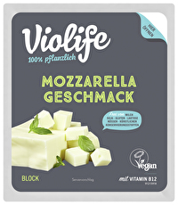 Block Mozzarella von Violife ist der ideale vegane Schmelz für alle, die von Mozzarella nicht genug bekommen können! 400 Gramm reiner Mozzarella-Genuss mit sehr guten Schmelzeigenschaften gepaart!