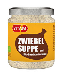 VITAM Zwiebelsuppe & Dip-Gewürz ist eine würzige Basis für Suppen und kalorienarme Trinkbouillons – und eine raffinierte Zutat für Dips und herzhafte Speisen.