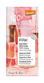 In der Edel Bitter Blutorange 100% von Vivani findest du reinen, 100%igen Schokoladengeschmack.