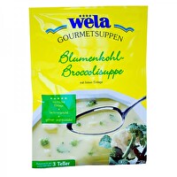 Welas Gourmet Blumenkohl-Broccolisuppe zaubert Dir im Nu ein herrlich cremiges Süppchen mit Blumenkohl- und Broccoliröschen auf den Teller.