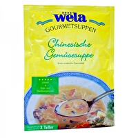Die Gourmet Chinesische Gemüsesuppe von Wela zaubert Dir innerhalb weniger Minuten asiatische Geschmackswelten in Deinen Suppenteller.