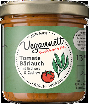 Vegannett - Aufstrich Tomate Bärlauch mit 28% Nussmus
