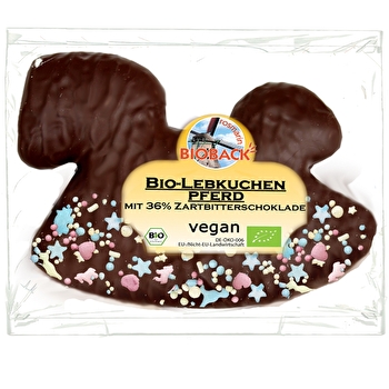 rosmarin BIOBACK - Lebkuchen °Pferd° mit Streuseln und Zartbitterschokolade