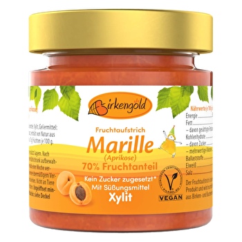 Birkengold - Marille (Aprikose) Marmelade mit Xylit