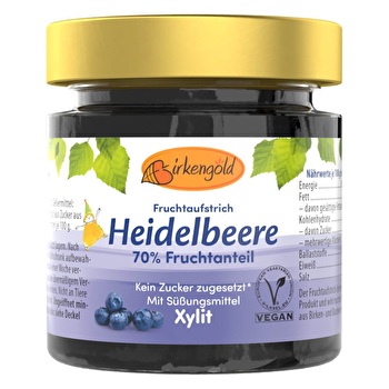Birkengold - Heidelbeer Marmelade mit Xylit