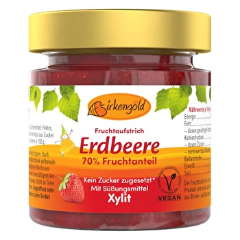 Birkengold - Erdbeer Marmelade mit Xylit