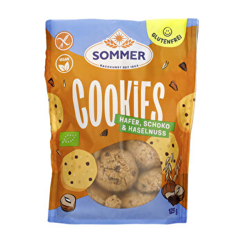 Sommer - Glutenfreie Cookies Hafer, Schoko & Haselnuss