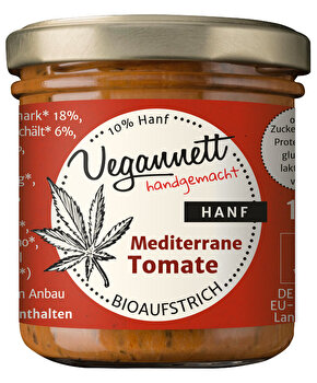 Vegannett - Aufstrich Mediterrane Tomate mit Hanf