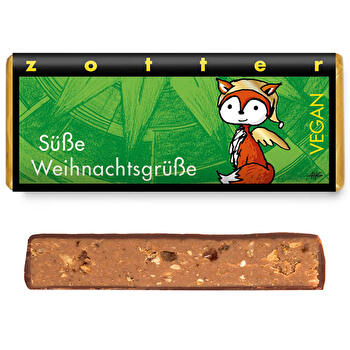 Zotter - °Süße Weihnachtsgrüße° Haselnussnougat mit Krokant