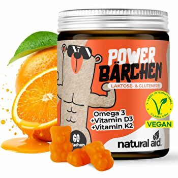 natural aid - Power Bärchen - Vitamin D3, K2 & Omega-3