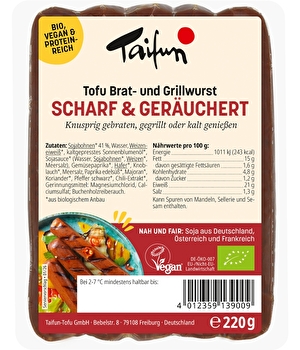 Taifun - Tofu Brat- und Grillwurst Scharf & Geräuchert