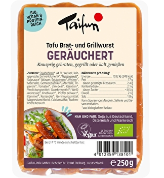 Taifun - Tofu Brat- und Grillwurst Geräuchert (ehem. Räucherknacker)