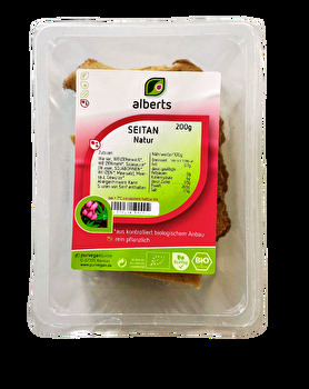 Der Seitan von alberts ist eine köstliche vegane Fleischalternative, die Fleisch in Geschmack und Konsistenz verblüffend nahe kommt.