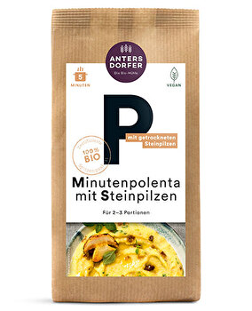 Die Minutenpolenta mit Steinpilzen von der Antersdorfer Mühle besticht durch ihre Einfachheit.