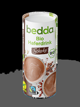 Der Bio Haferdrink Schoko von Bedda ist lecker, leicht, wunderbar schokoladig und natürlich vegan.