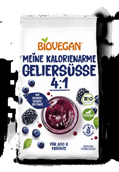 Mit der Meine kalorienarme Geliersüße 4:1 von Biovegan kannst du dir selber deine Lieblings Fruchtaufstriche herstellen und zwar zuckerreduziert.