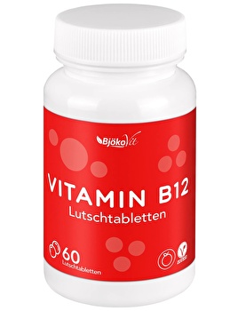 Mit den veganen Vitamin B12-Lutschtabletten von BjökoVit kannst du auf einfachste Weise deine täglich erforderliche Vitamin B12 Zufuhr sicherstellen.